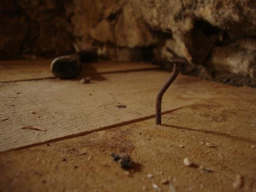 La jolie chicane ! ! ! Après deux heures de chantier, c'est marrant, cette situation n'est plus ni esthétique, ni marrante.